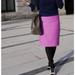 J. Crew Skirts | J.Crew Double Serge Wool Pencil Skirt Pink Purple Size 00 | Color: Pink/Purple | Size: 00