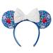 Disney Accessories | Disney Parks Gingham Cottage Flower Checkered Minnie Mouse Ears Headband | Color: Blue/White | Size: Os