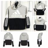 Adidas Shirts & Tops | Gray/Black/White Nwt Adidas Youth Boys Fleece Hoodie | Color: Black/Gray | Size: Various