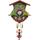 Black Forest Cuckoo Wall Clock Wood in Brown/Green/Red | 4.5 H x 4.5 W x 2.25 D in | Wayfair 0110SQ