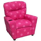 Brazil Furniture Home Theater Children's Cotton Recliner w/ Cup Holder Cotton in Pink | 29 H x 25 W x 25 D in | Wayfair 401C-oxygen pink
