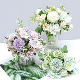 Promotion Clearance 7 Heads Hydrangea Rose Flowers Artificial Floral Bouquet Silk Blooming Fake Rose Hand Flower Wedding Decor
