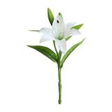 PhoneSoap Artificial Lily-flowers With 1 Full-bloom Flower Heads And 2 Buds Wedding Party Office Home Decor A