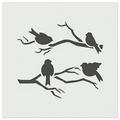 Birds Sitting on Tree Branches DIY Cookie Wall Craft Stencil - 9.0 Inch