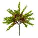 Vickerman 10.5 Artificial Green Mini Leaf Bush UV Coated Set of 4