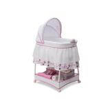 Delta Children Disney Minnie Mouse Boutique Rocking Bassinet w/ Bedding Metal in Gray | 45.5 H x 17.5 W x 32 D in | Wayfair 27202_668