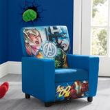 Delta Children Marvel Avengers High Back Upholstered Chair Polyester in Blue/Brown | 24.8 H x 22.05 W x 22.05 D in | Wayfair UP83501AV