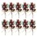 Okwish Artificial Plant Red White Berry Branches Decorations 10pcs Simulation Berries 15cm/5.9in White Red Holidays Tree Ornament Making Christmas Gifts Decoration