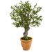 Nearly Natural 3 Olive Artificial Tree in Terracotta Planter