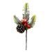 iOPQO Christmas Decoration Poinsettias Artificial Christmas Flowers Cuttings Needles Flower Branch Accessories Holiday Decoration Simulation Plant Red Fruit Berry Fruit Branch Christmas Decor