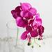 1PC Artificial Real Touch Orchids Flowers 8 Heads Phalaenopsis Stems for DIY Wedding Centerpieces Living Room Kitchen Hotel Party Office Home Decoration