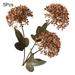 HEVIRGO Artificial Flowers for Decoration 5Pcs Simulation Flowers Beautiful Vivid Fadeless 3 Heads Plastic Hydrangea Artificial Flowers for Home Coffee