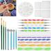 Dotting Tools Kits 25 TLG Mandala Dotting Tools Set Dotting Pens Brushes Stencil Ball Stylus Paint Tray for Painting Rocks Drawing Drafting