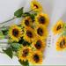 Sunflower Bouquet 12 Branches Artificial Sunflower Lifelike Sunflower Simulation Sunflowers Sunflower Vase Arrangement for Wedding Holiday Party Decor for Home Office Mall Decor