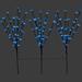 Northlight Set of 3 Pre-Lit Cherry Blossom Artificial Tree Branches 2.5 - Blue LED Lights