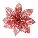 10pcs Christmas Tree Hanging Flower Christmas Decoration Hollow Artificial Flower Holiday Ornament New Year Decor 2021 red