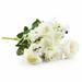 Enova Home 20 Mixed Artificial Silk Roses Faux Flowers Bush for Home Office Wedding Decoration (Cream)