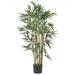 Nearly Natural 4.5 ft. Golden Cane Artificial Palm Tree with Planter & Stand White