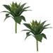 Succulents Plants Artificial Agave Plant 2 Pack False Plant Unpotted for Premium Crafting DIY Greenery Decor for Indoor & Outdoor (Green)