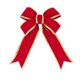 Vickerman 12 Red-Gold Velvet Indoor Christmas Bow