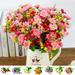 HESHENG Artificial Daisy Flowers 28 Heads Fake Wildflowers Artificial Orchid Silk Cloth Flower 6 Pack Red
