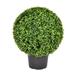 Vickerman Everyday 20 Inch Artificial Boxwood Topiary Ball - UV Resistant Indoor Outdoor - Potted Natural Green - Home Patio Tabletop Faux Bush Decoration