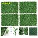 Coolmade 4 Pack Artificial Boxwood Panels Topiary Hedge Plants Artificial Greenery Fence Panels for Greenery Walls Garden Privacy Screen Backyard and Home Decor 24x16 inch