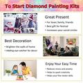 Random 5D Diamond Painting Kits for Adults (35.4x11.8inch) DIY Large Full Round Drill Cross Stitch Embroidery Pictures Arts Paint by Number Kits Diamond Painting Kits for Home Wall Decor