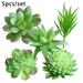 Yannee Artificial Succulents Plant Realistic Texture Cactus Fake Floral Garden Home Office Decor 5 Pcs