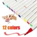 Paint Markers 12 Colors Set for Rock Painting High-Capacity Ink Water Markers Writing Smoothly Quick Drying Permanent Marker Pens for Glass Wood Fabric Painting Drawing & Art Supplies