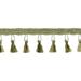 2 1/2 (6cm) Solid Pretty Knitted Gimp Header Tassel Fringe Trim # ETFC Dark Khaki Green #L80 (Dark Khaki Beige Green) 24 Yards (72 ft/21.5m)