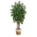 Nearly Natural 7ft. Sakaki Artificial Tree in Handmade Jute and Cotton Planter