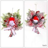 Christmas Wreath Santa Claus Snowman Garland Hanging Ornaments Front Door Wall Decorations Gnome Doll Christmas Tree Wreath