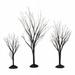 Department 56 Villages Black Bare Branch Trees Set/3 - 3 Trees 9.75 Inch Paper - Halloween 4033851