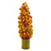 Nearly Natural 41 inch Autumn Maple Artificial Tree in Green Metal Planter