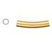 Thick Tube Metal Tube Beads Gold Finished Round Curved Tube 3x15mm pack of 40 (3 -Pack Value Bundle) SAVE $2