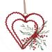 Back To Nature Wreath & Heart Hanging Color: Red & Green Size: 6 Set of 2