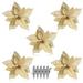 Jygee 5 Pieces Plastic Christmas Flower Xmas Tree Floral Decor Decorative Artificial Flower for Christmas Tree Decoration Festival Ornament