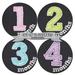 Months in Motion - Monthly Baby Stickers Baby Girl - Months 1-12 - Chalkboard (1135)