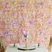 BalsaCircle 4 Pink Champagne Assorted Silk Flowers 13 feet UV Protected Wall Backdrop Panels