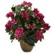 Nearly Natural Pink Bougainvillea Artificial Floral with Ceramic Vase