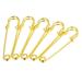 Uxcell 2.17 inch Large Metal Sewing Pins Safety Pins for Office Home Gold Tone 15 Pack