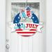 Big Dot of Happiness Firecracker 4th of July - Outdoor Red White and Royal Blue Party Decor - Front Door Wreath