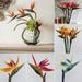 Walbest 1Pc Artificial Large Bird of Paradise 24.8 Inch Permanent Flower Fake Plant Silk Strelitzia Reginae Home Decor Artificial Flower Plant Decoration for Home Garden Office Party Wedding