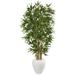 Nearly Natural 3.5 ft. Mini Cedar Artificial Pine Tree with Planter UV Resistant White