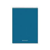 Docket Ruled Wirebound Pad with Cover 1 Subject Wide/Legal Rule Blue Cover 8.5 x 11.75 70 Sheets