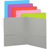 Enday Folder with Pockets 2 Pocket Portfolio Folder for School and Office Gray