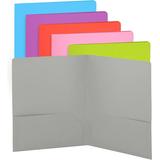 Enday Folder with Pockets 2 Pocket Portfolio Folder for School and Office Gray
