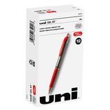 Uniball Signo Retractable Gel Pens Medium Point (0.7mm) Red Ink 12 Count