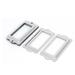 Library Office File Drawer Tag Label Holders Frames Silver Tone 85mm x 42mm 8PCS